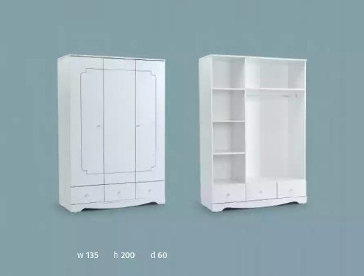 Complete room bedroom furniture desk bed wardrobe 3-piece set.