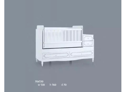 Child's bed infant baby toddler bed wooden bed white with shelves