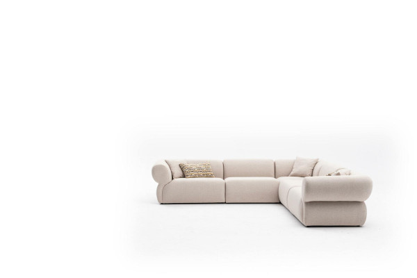 Beige sectional sofa living room sofa couch L-shape modern furniture textile