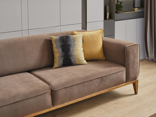 Four-seater sofa 4 seater sofas fabric brown living room luxury modern