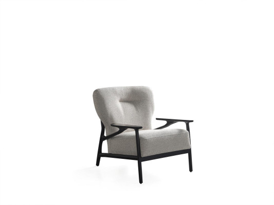 Armchair Wingback Armchair Modern Fabric Living Room Polyester White Design