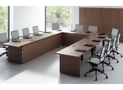 Conference table chairs group office furniture Italy office desk meeting table 7-piece set.