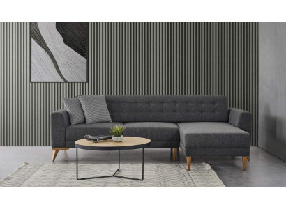 Luxury L-shaped corner sofa modern gray couch designer furniture living room