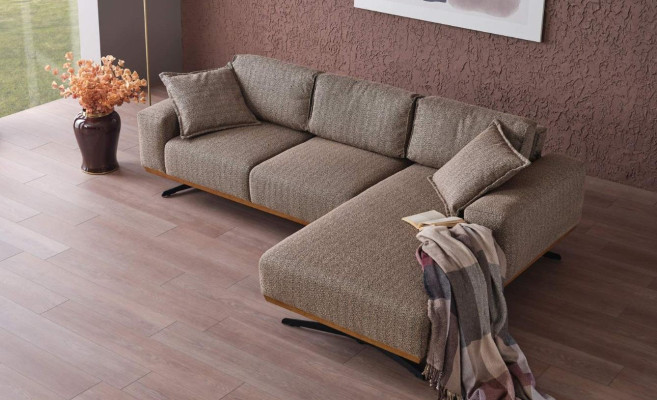 Luxury L-shaped sofa modern furniture living room gray corner set corner sofas