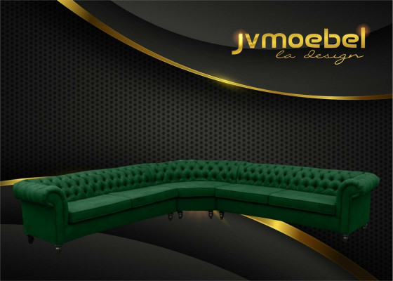 Corner sofa, sofa design, Chesterfield couch, textile fabric, living landscape, sets