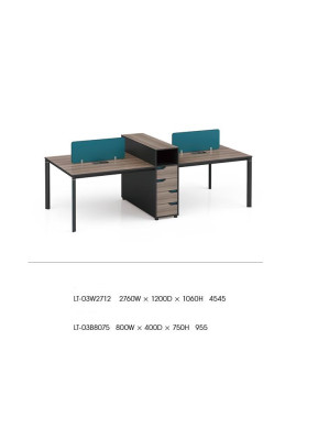 Desk workstation table 4 workstations counter wood tables office