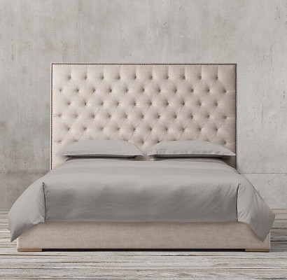 Chesterfield Designer Bed Bedroom Textile Leather Upholstery 140/160/180/200 cm