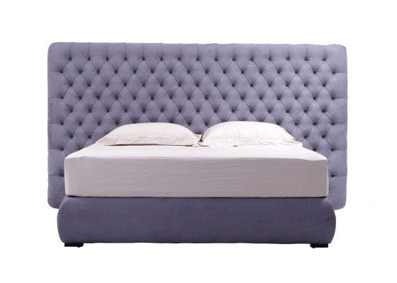 Bed Cushion Design Luxury Double Hotel Beds Room Chesterfield Gray Velvet New