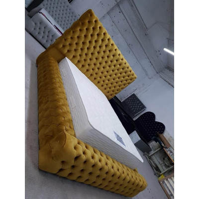 Modern stylish Chesterfield bed bedroom beds textile furniture