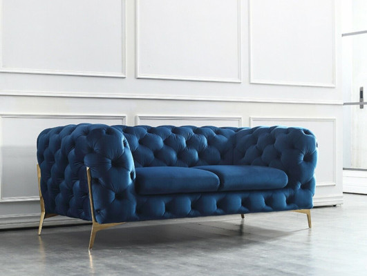 Luxury Textile Fabric Sofa Couch Upholstery Seat 3+2 Suite Chesterfield Suites