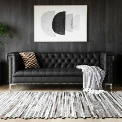 Chesterfield Leather Upholstered Design Sofa Luxury Couch Classic Sofa 3-Seater New