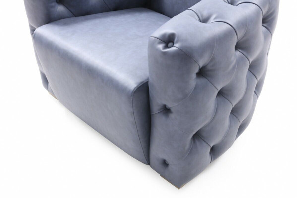 Italian design sofa 2x single-seater couch set 1+1 seat cushion set Chesterfield new