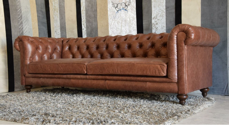 Chesterfield sofa couch upholstery fabric leather couches upholstered suite 3-seater