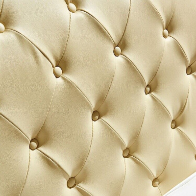 Beige Chesterfield Bed Design Bedroom English Beds Textile Upholstery
