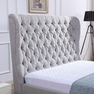 Chesterfield bed upholstered bed luxury bedroom design beds textile leather new