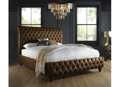 Brown Bedroom Bed Upholstery Design Luxury Chesterfield Hotel Beds