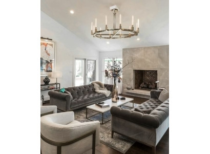 Gray Chesterfield Luxury Designer Couch Modern 3-seater Sofa