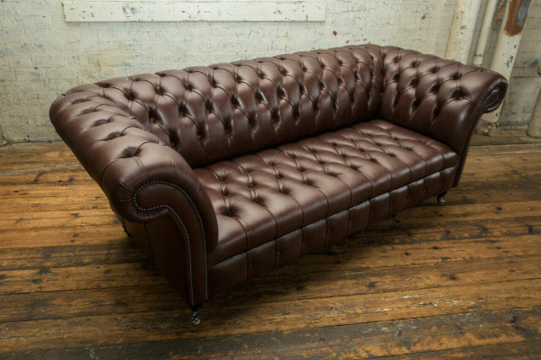Brown Chesterfield Sofa Luxury Couch Designer Upholstered Sofa