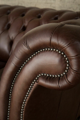 Brown Chesterfield Sofa Luxury Couch Designer Upholstered Sofa