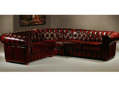 Chesterfield corner sofa, corner couch, designer sofa, couch, velvet leather sofa