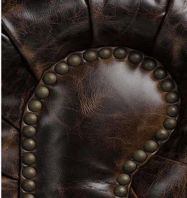 Brown Chesterfield 3-seater designer living room couch