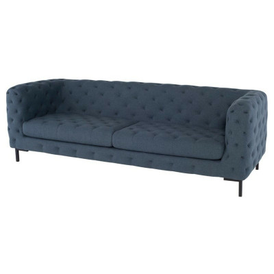 Gray Modern 3-Seater Chesterfield Living Room Stylish Couch