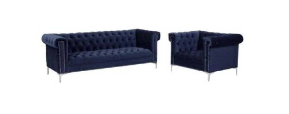 Blue chesterfield sofa set couch royal blue couches sofa set new