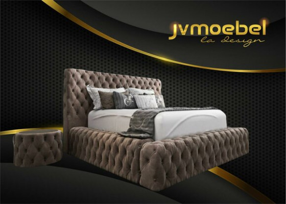 Bed Textile Bedroom Furniture Luxury Modern Beds Chesterfield Box Spring New