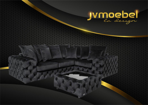 Chesterfield corner sofa, corner couch, upholstered corner set, couches, sofa, couch, velvet, new