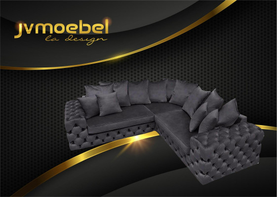 L-shaped sectional sofa couch design upholstery textile suite new corner sofa