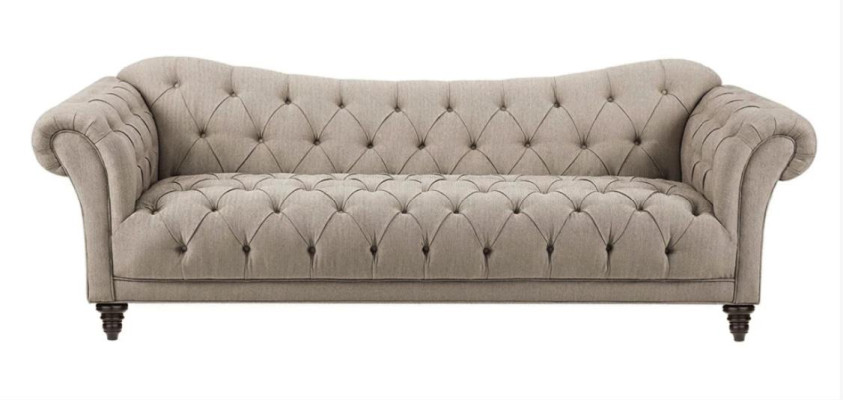 Beige couch with buttons Chesterfield sofa upholstery seat couches sofas luxury new