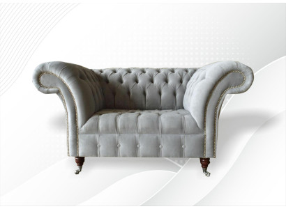 Chesterfield armchair couch upholstery sofa fabric couches 1.5-seater single-seater