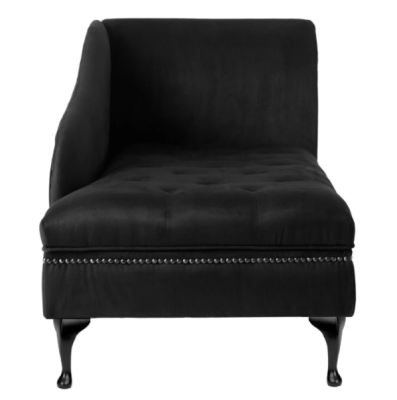 Elegant chaise longue lounge Chesterfield button-tufted velvet chaise lounge.