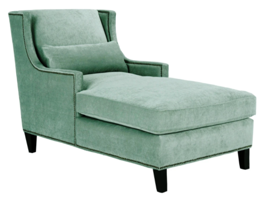 Chaise longue lounging furniture ottoman living room design sofa beige fabric lounge