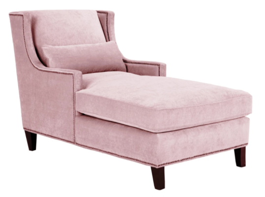 Chaise longue lounging furniture ottoman living room design sofa beige fabric lounge