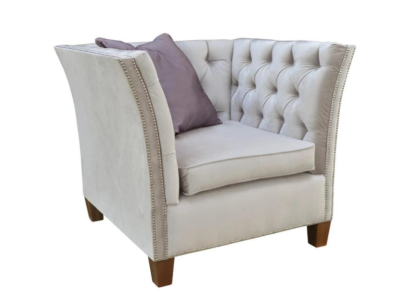 Armchair textile fabric light grey creative furniture new living room modern