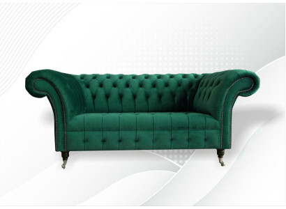 Chesterfield Green 2 Seater Couch Upholstered Sofas Couch Design Sofa Club Textile