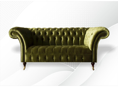 Two-seater sofa 2 seater classic upholstery new couches Chesterfield couch new