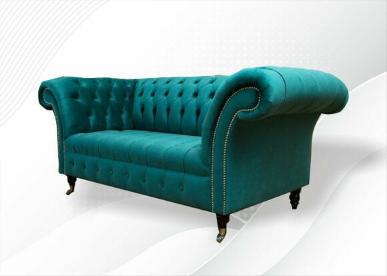 Sofa 2-Seater Chesterfield Upholstery Design Luxury Couch Sofas Lounge Club Sofas