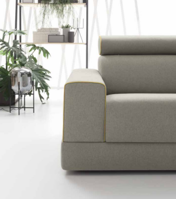 Design gray sofa, 3-seater living room fabric couch sofa upholstery sofas alfitalia