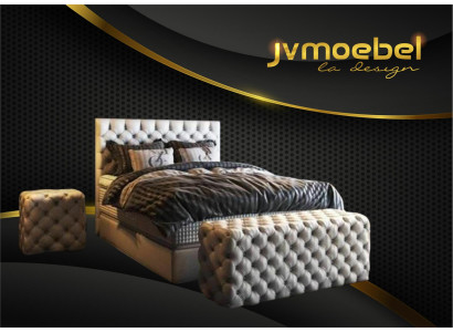 Bed 2x Nightstand 3-piece Bedroom Set Design Luxury Furniture Modern Beds New
