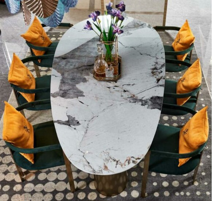 Dining table with 6 chairs modern design furniture luxury dining room table chair
