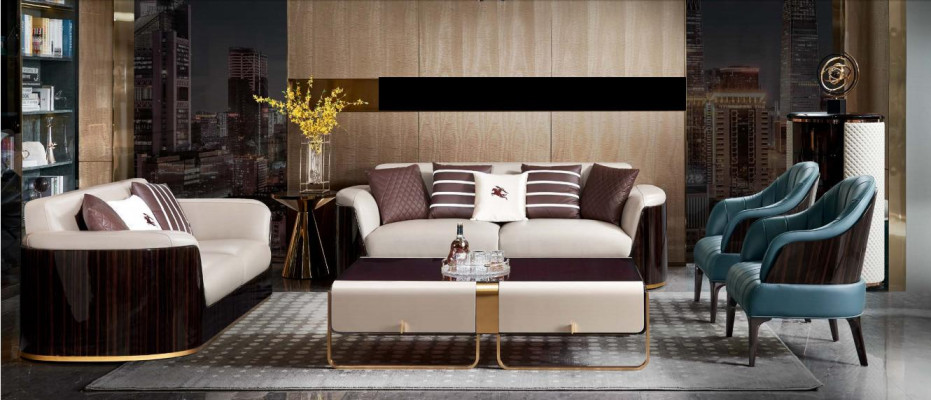3-seater beige sofa, modern design couches, leather sofas, new creative