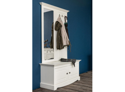 Country House Farmer Wardrobe Wood Stand Coat Rack Shoe Cabinet 2-piece Cabinets