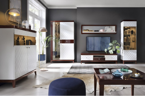 Classic high-gloss RTV cabinet sideboard TV board designer wall