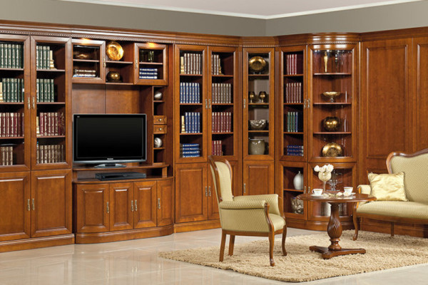 Classic cabinets cabinet showcase display cabinet glass wall unit model BA-1