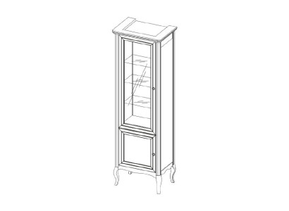 Cabinet Real Wood Solid Wood Classic Display Cabinet Display Cabinet Model PR-W 1-2