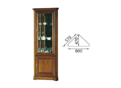 Classic display cabinet, corner cabinet, solid wood, collector display cabinets