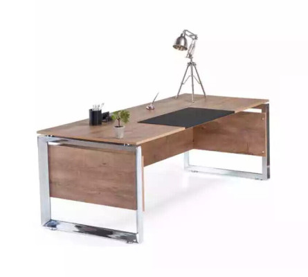 Office furniture set brown desk chest of drawers cabinet 3-piece set furniture