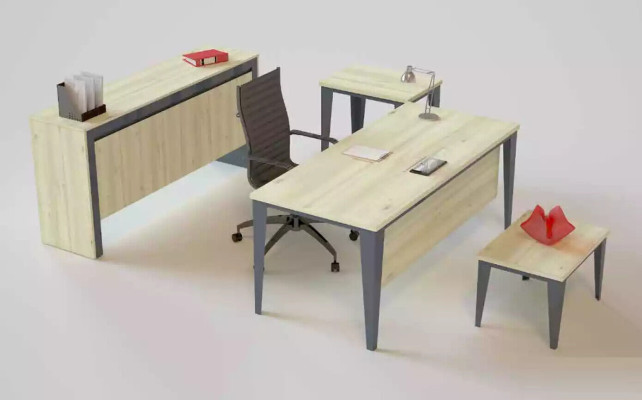 Office furniture modern desk coffee table chest of drawers side table 4-piece set.